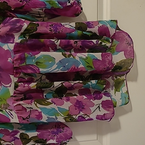 3/$27 Janice floral sheer top - Picture 3 of 8
